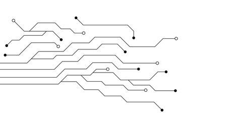 web circuit board techno banner. eps10 vector illustration. 