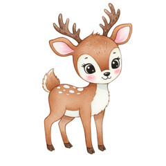Illustration of Cute Fawn Transparent Background Animal Art Design