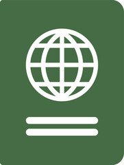 緑のパスポートのアイコンイラスト