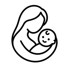 Motherhood symbol icon in outline style