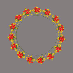 Vector Wreath Flower 