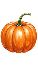 Obraz premium Illustration of Orange Pumpkin Isolated for Autumn Harvest Season
