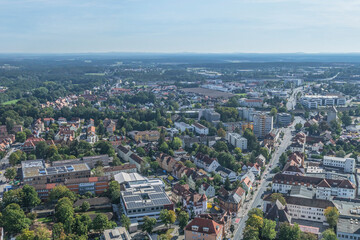 Schwabach in Mittelfranken von oben, Blick auf die südöstlichen Stadtteile
