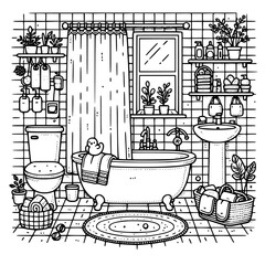 coloring book page for kids