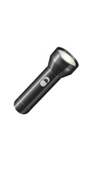 Illustration of Portable Black Metal Flashlight for Dark Emergency Situations