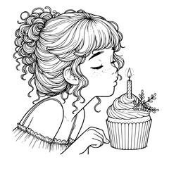 coloring book page for kids