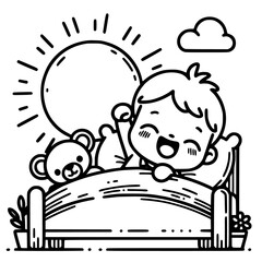 coloring book page for kids