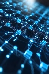 Obraz premium Abstract network of interconnected nodes (2)