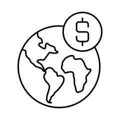 Economy Line Icon. Investment, Finance, Economy, Portfolio, Strategy, Money, Investor, Currency, Retirement, Wealth Icons. Editable Stroke Vector Illustration