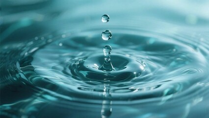 水面に落ちる水滴