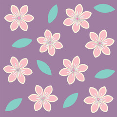 Japanese Plum Blossom Seamless Pattern  Traditional Sakura-Inspired Floral Design