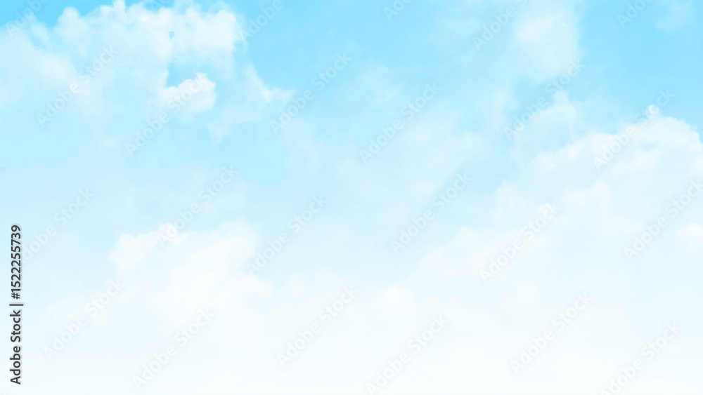 Poster blue sky background with white cloud in sunny day. beautiful sky with clouds. nature composition. pl