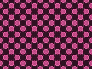 Seamless pattern, peonies with dark petals, horizontal