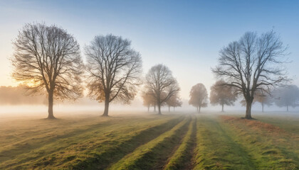 Obraz premium Light shines into the palm garden