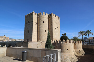 The Torre de Calahorra in Córdoba is considered the oldest fortress in Córdoba and is located directly next to the Roman Bridge, which leads into the old town, Andalusia, Spain