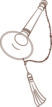 senap korean music instruement outline style clipart