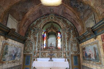 Interior view of the old church of the Sanctuary of Our Lady of Mercy-Loulé, Portugal