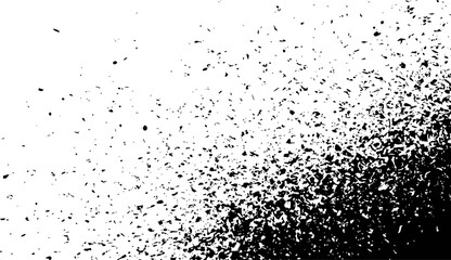 Abstract black grunge texture on white background