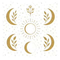 Sun and Moon Phases Minimalist
