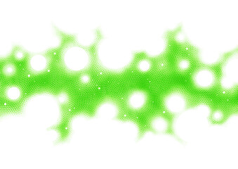 丸 光 漫画 カケアミ トーン 緑　背景 グラフィック イラスト