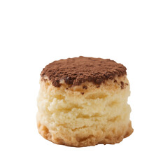  single buttery crumb dusted with soft cocoa &mdash; textural food poetry