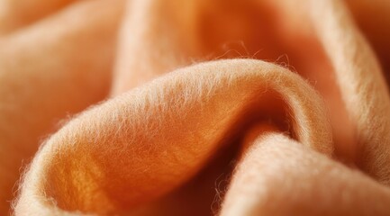 Close-up of folded peach-toned fabric