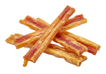 Isolated Pile Of Bacon Flavored Snack Sticks Treat For Dog Transparent