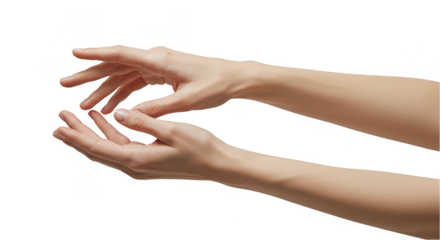Isolated PNG of Woman Hands with Elegant Gesture in Transparent Background