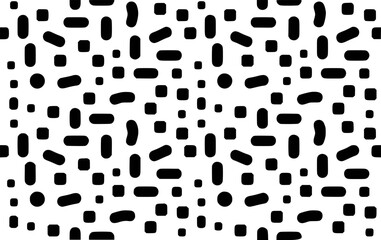 Black and white random geometric shapes pattern background