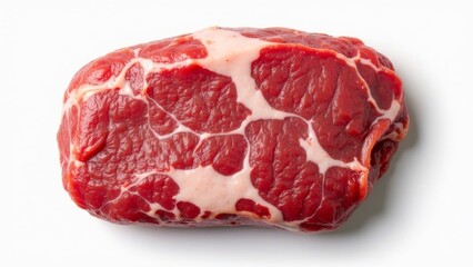 raw meat isolated on white background