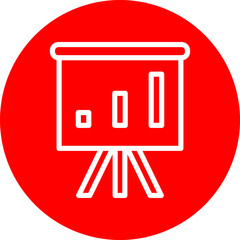 Presentation Vector Line White Circle Red
