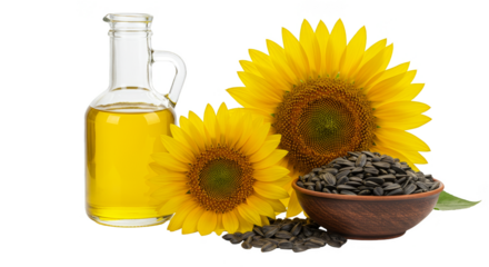 Isolated Sunflower Oil Seeds Flower Food Healthy Transparent Background