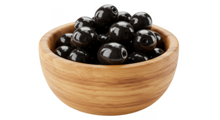 Isolated Tapioca Boba Pearls in a Brown Bowl Food Photography