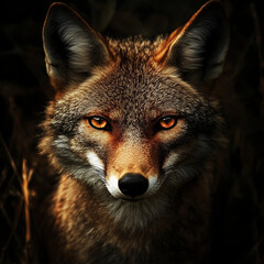 Fototapeta premium jackal, animal, illustration, background, wolf, wild, wildlife, mammal, canine, predator, carnivore, zoo, canis, nature