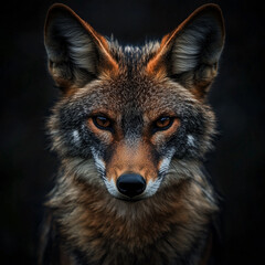 Fototapeta premium jackal, animal, illustration, background, wolf, wild, wildlife, mammal, canine, predator, carnivore, zoo, canis, nature