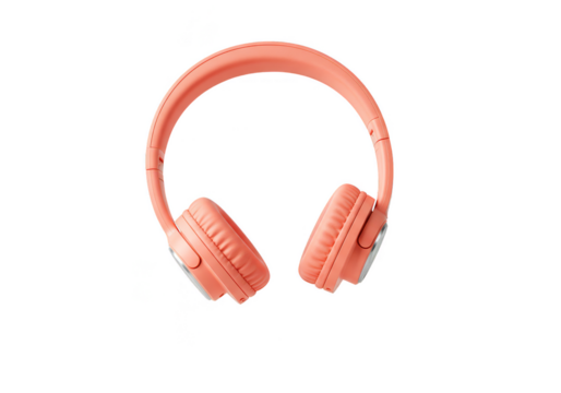 Isolated Studio Shot of a Pink Headphone on Transparent Background - Powered by Adobe