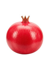 Isolated Background of a Fresh Red Pomegranate Fruit Still Life