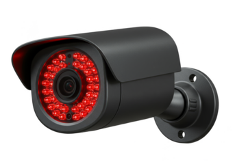 Isolated Surveillance Camera with Infrared for Security in Transparent