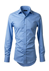 Fototapeta premium Isolated Transparent Background Fashionable Blue Shirt Apparel Clothing