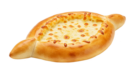Isolated Transparent Background of Adjarian Khachapuri with Cheese Egg