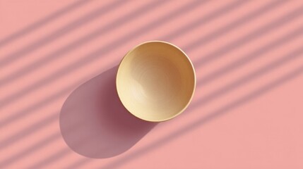 Elegant Pastel Ceramic Bowl on Soft Background with Subtle Shadows