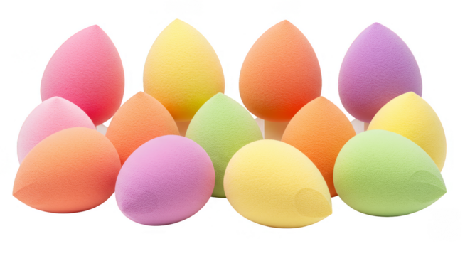 Isolated Transparent Background of Colorful Candy Easter Eggs Holiday Decoration