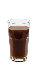 Isolated Studio Shot of a Refreshing Cold Beverage in Clear Glass