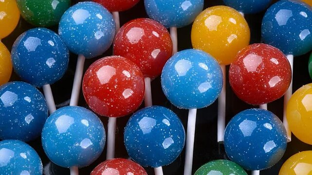 A Colorful Collection of Round Lollipops