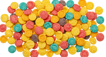 Isolated Transparent Background Of Round Cereal Heap for Breakfast Food