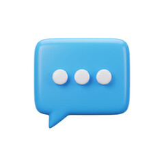 Fototapeta premium Isolated Blue Chat Bubble Speech Concept with 3D Rendered Design