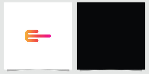Fototapeta premium Minimalist gradient E letter logo design for technology and creativity