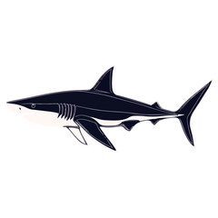 Fototapeta premium shark, underwater animal, vector, transparent background, icon, fish, sea, animal, isolated, ocean, underwater, predator, danger, wildlife, marine, dangerous, fin, nature, symbol