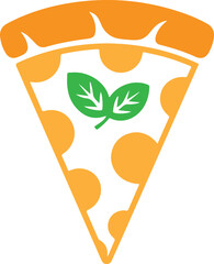 pizza slice silhouette, fast food icon, cheesy fast food vector