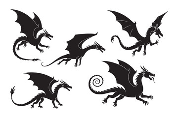 Black Dragon Vector Collection